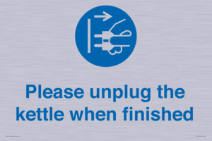 Please unplug the kettle when finished